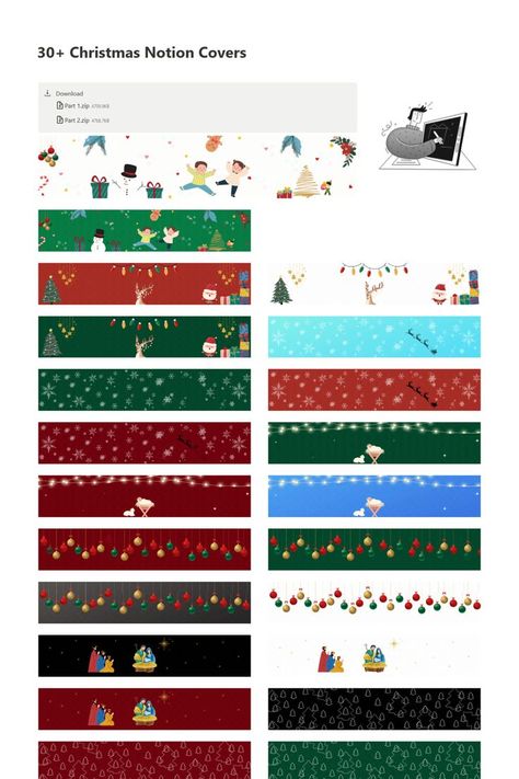 Add a festive look to your templates with these free aesthetic notion covers. Download now. 🎅🏻 Notion Workspace, Notion Cover, Aesthetic Notion, Free Aesthetic, Christmas Cover, Festive Look, Notion Template, Holiday Cheer, Festival