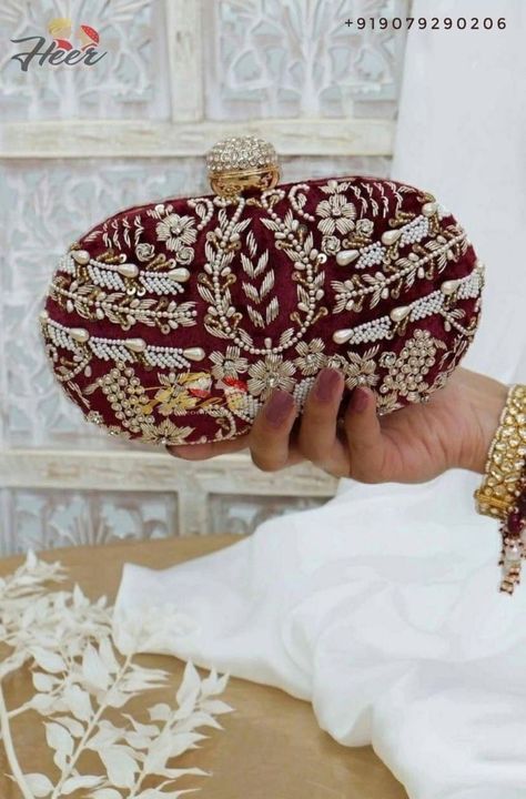 Bridal Purse Indian, Indian Purse, Indian Clutch, Indian Bags, Fancy Clutch Purse, Clutch Purse Wedding, Bride Purse, Bridal Bags, Red Clutch Bag