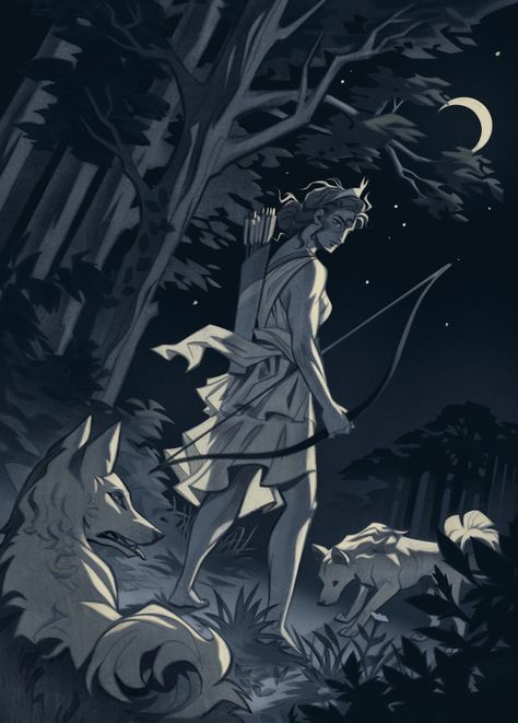 Artemis Aesthetic, June Illustration, Artemis Art, Artemis Greek Goddess, Artemis Tattoo, Hunter Of Artemis, Goddess Of The Hunt, Artemis Goddess, Apollo And Artemis