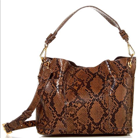 Carry The Luxury Everywhere. It Has A Sleek Snake Pattern Exterior And Fits All Your Necessities Like Phone, Keys, Wallet, Tablet, And Makeup. Two Exterior Side Slip Pockets 5.5" Drop Top Handle Detachable 24" Max Drop Crossbody Strap Interior Center Zipper Pouch Compartment Chocolate Purse, Snake Pattern, Snake Patterns, Steve Madden Bags, Belt Purse, Drop Top, Animal Skin, Skin Color, Crossbody Strap