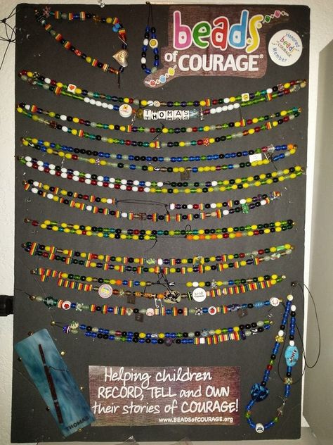 Beads Of Courage Ideas, Beads Of Courage Display Ideas, Ribbon Color Meanings, Amy Mcdonald, Beads Of Courage, Megan Young, Baby Shadow Box, Snow Globe Crafts, Awareness Ribbons Colors