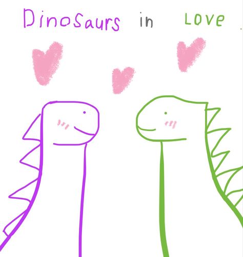 Dinosaurs In Love Drawing, Bf And Gf Drawings Cute, Cute Things To Draw For Your Girlfriend, Things To Draw For Your Girlfriend, Love Drawing For Girlfriend, Girlfriend Drawings, Dinosaurs In Love, Bow Drawing, Couple Boyfriend