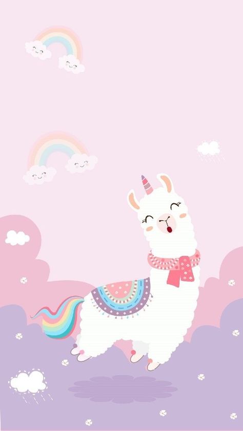 Cute Lama Wallpapers, Llama Wallpaper Iphone, Lama Background, Alpaca Wallpaper, Llama Wallpaper, Rainbow Color Background, Ramadan Kareem Decoration, Mickey Mouse Art, Cute Llama