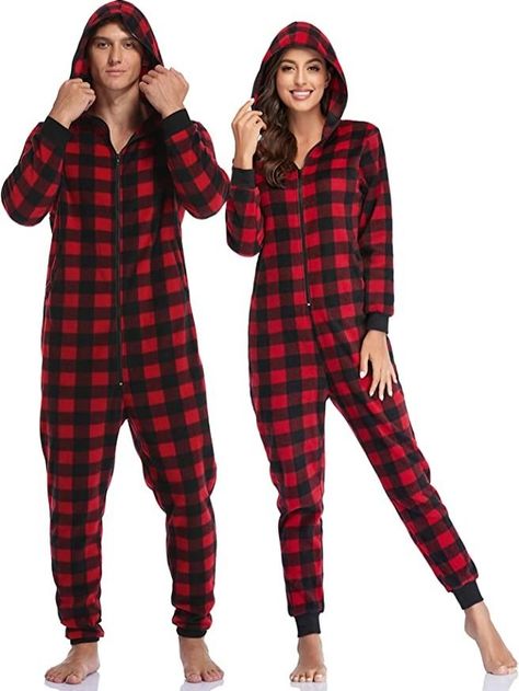 Pyjamas Onesie, Zipper Jumpsuit, Winter Jumpsuit, Matching Christmas Pajamas, Onesie Pajamas, Holiday Pajamas, One Piece Pajamas, Wearable Blanket, Family Outfits