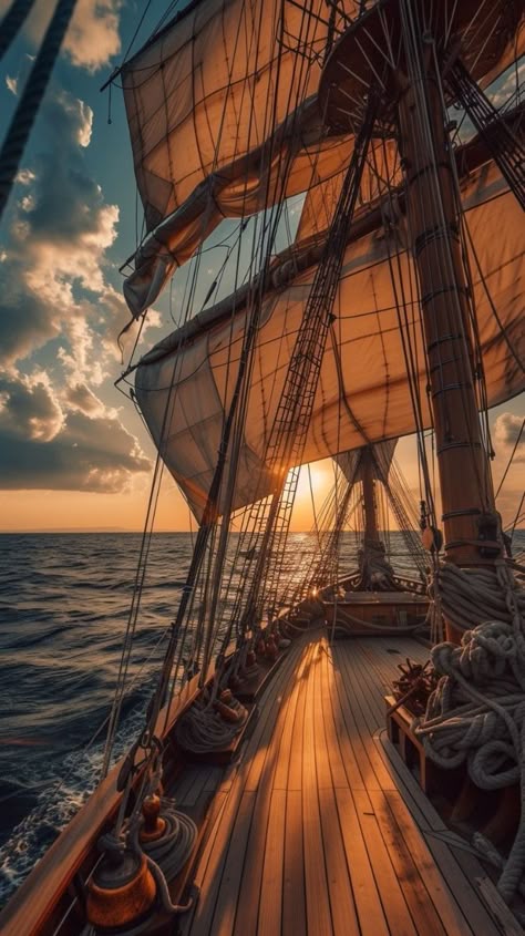 Pirate Navigator Aesthetic, Gemi Wallpaper, Barco Aesthetic, Navigator Aesthetic, Sailboat Aesthetic, Sailing Aesthetic, Pirate Ship Art, Pirate Aesthetic, Pirate Boats