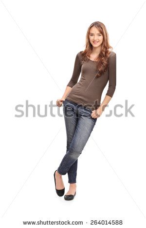 Person Leaning Against Wall, Person Leaning Against Wall Reference, Body Reference, Muslim Girls, Model Release, Young Woman, Royalty Free Photos, Pose Reference, Grey Jean