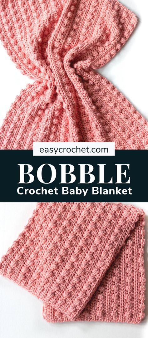 Zig Zag Crochet, Bobble Stitch Crochet, Baby Afghan Crochet Patterns, Bobble Crochet, Crochet Bobble, Crochet Baby Blanket Free Pattern, Easy Crochet Baby Blanket, Confection Au Crochet, Crochet Blanket Designs