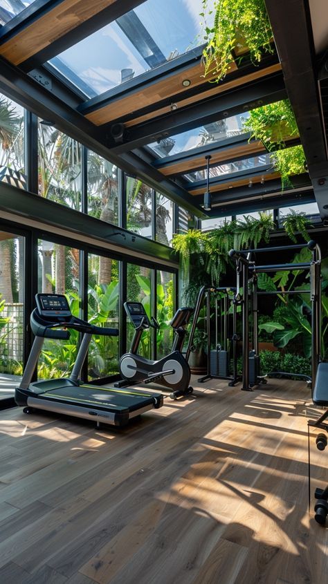 Gym Designs For Home, Gym Interior Design Ideas Fitness Studio, Gym Exterior Design, Gym Layout Design, Pilates Relaxation, Home Gym Interior Design, Home Gym Interior, Home Gym Design Luxury, Outdoor Home Gym