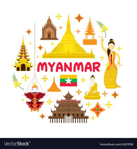 Harmony Day Activities, Myanmar Flag, Hi Images, Shwedagon Pagoda, Bagan Myanmar, Myanmar Art, Myanmar Travel, Data Design, Beautiful Butterflies Art