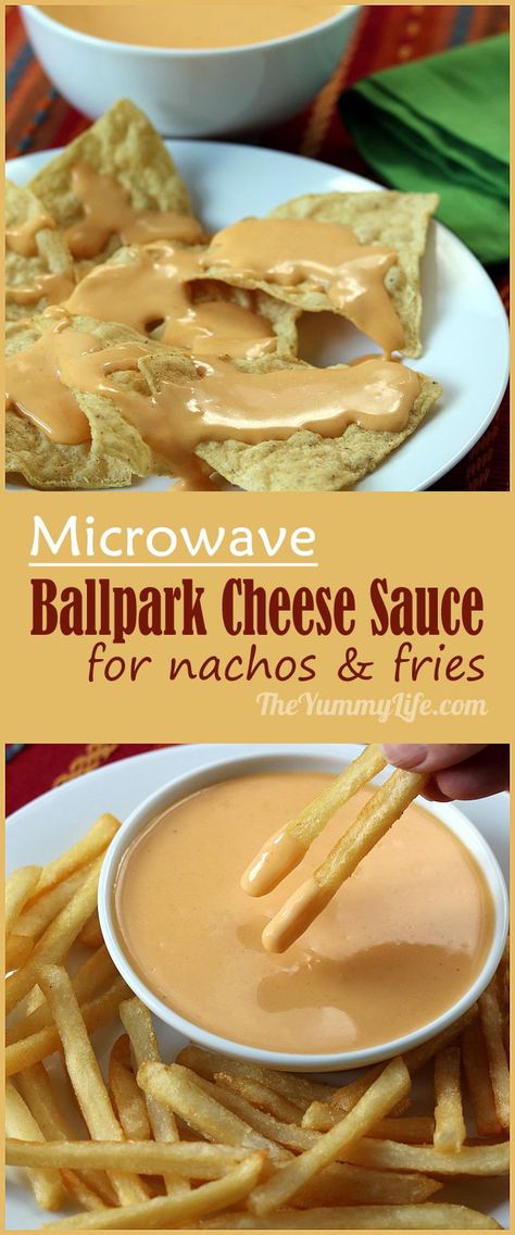 Drizzle on nachos, fries, pretzels, broccoli, hot dogs or potatoes. Use sauce for macaroni and cheese. Make it in 5 minutes with real cheese--no Velveeta! Cheese Sauce For Nachos, Sauce For Nachos, Velveeta Dip, Nachos Fries, Vbs Snacks, Cheddar Cheese Sauce, Nacho Cheese Sauce, Cheese Sauce Recipe, Cheese Making