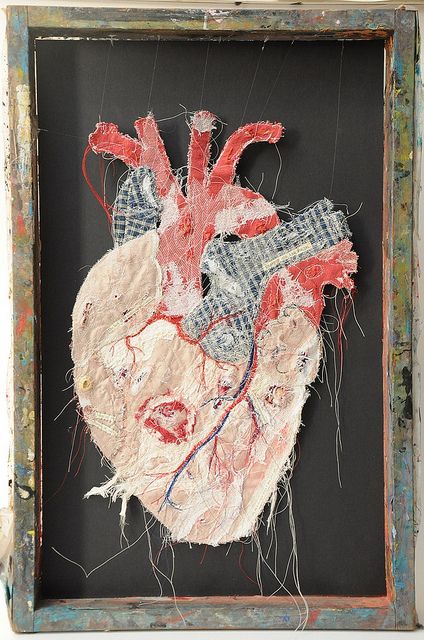 'Crabbed age and youth' | Flickr: Intercambio de fotos Textiles Sketchbook, A Level Textiles, Art Alevel, Textile Sculpture, Medical Art, Textile Fiber Art, Human Heart, Gcse Art, A Level Art