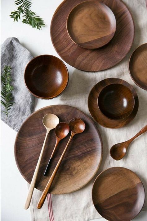 Dinnerware Sets Wood, Wooden Plates Table Setting, Wooden Dinnerware, Wooden Plates And Bowls, Wood Kitchen Tool, Wooden Kitchenware, Wooden Tableware, Wood Dishes, Wooden Dishes