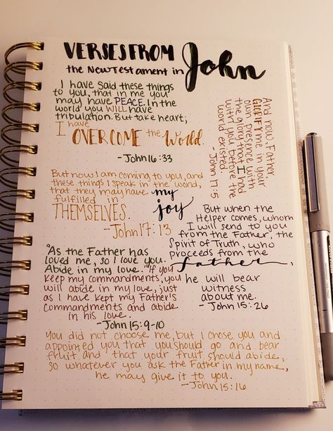 John 16:33 Bible Journaling, John Bible Journaling Notes, John Chapter 1 Bible Study Notes, John 5 Bible Journaling, John Bible Notes, John 10:10, John 15:5, John Bible Study Notes, John Bible Verses