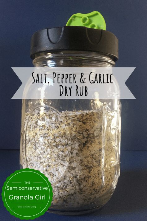 Salt, Pepper & Garlic Rub | A basic, mild dry rub for grilling and smoking beef, chicken, venison, pork or really anything. SPG Rub Buttery Scones, Pork Rub Recipe, Honey Strawberry, Blackberry Lavender, Homemade Dry Mixes, Garlic Steak, Dry Rub Recipes, Chocolate Scones, Chicken Rub