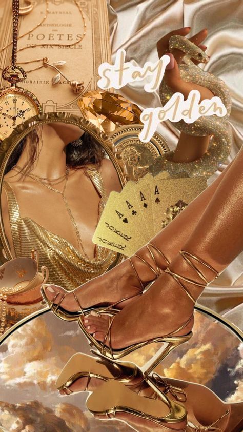 Stay Golden #aestheticwallpaper #aestheticmoodboard #goldengirl #golden Golden Birthday Party Theme, Golden 21st Birthday Ideas, Gold Aesthetic Birthday, Gold Aesthetic Party, 24kt Gold Birthday, Golden Party Aesthetic, Golden Birthday Aesthetic, 24kgoldn Aesthetic Birthday, Golden Birthday Ideas For Women