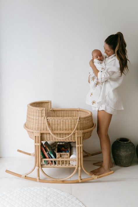 Rattan Crib, Rattan Nursery, Baby Nook, Baby Store Display, Store Bedding, Newborn Basket, Wicker Bassinet, Baby Trolley, Kids Rocking Chair