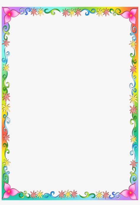 Summer Border Design, A4 Sheet Border Design For Project, Best Border Design, School Border Design, Free Borders And Frames, Boder Degin, Frame Design Border, Cute Borders Designs, Border Design Png