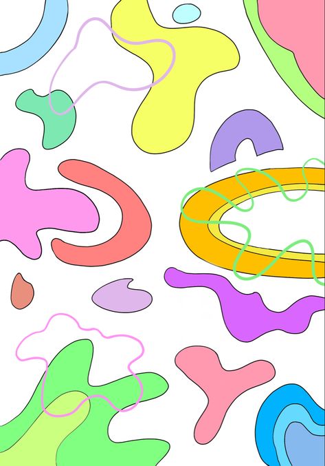 Blob Art Aesthetic, Animation Principles, Blob Art, Funky Shapes, Random Decor, Graphic Design Style, Minimalist Icons, Drawing Stuff, Weird Shapes