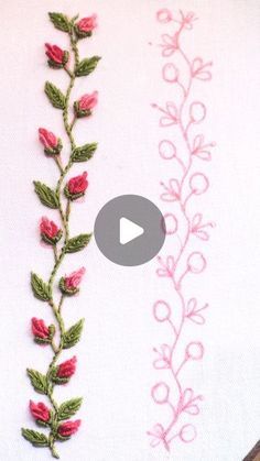 Embroidered Rose Pattern, Free Hand Embroidery Patterns Flowers, Simple Hand Embroidery Patterns, Stitch Witchery, Embroidery Flowers Pattern, Adult Crafts, Flowers Pattern, Embroidery Ideas, Hand Embroidery Patterns