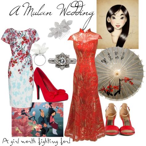 Mulan Wedding Dress | fashion look from April 2013 featuring Damsel in a Dress dresses ... Mulan Inspired Dress, Mulan Wedding, Mulan Disneybound, Disney Inspired Wedding Dresses, Wedding Snow, Princess Inspired Outfits, Wedding Dress Fashion, Disney Inspired Wedding, Disney Mulan