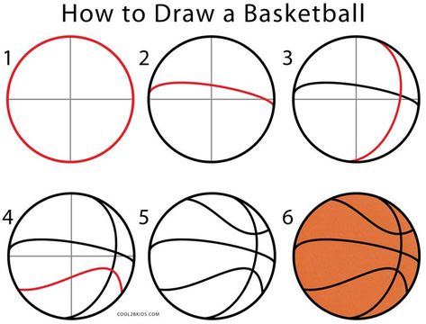 How to Draw a Basketball Step by Step Draw A Basketball, Basketball Crafts, Basketball Birthday Cake, Basketball Cookies, Basketball Senior Night, Basketball Drawings, Basketball Tickets, Basketball Cake, Bola Basket