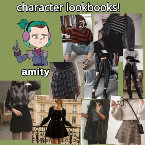 The Owl House Outfits Ideas, Amity Blight Outfit Aesthetic, Hunter Toh Inspired Outfits, Amity Inspired Outfits, Amity Blight Outfit Ideas, Amity Blight Inspired Outfits, Owl House Outfit Ideas, The Owl House Outfits, Owl House Inspired Outfits