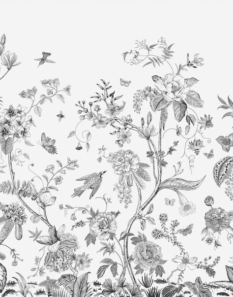 Black & White Wallpaper | Abstract, Simple & Modern Options | Bobbi Beck Black And White Floral Wallpaper, Faux Brick Wallpaper, Tree Wallpaper Mural, Black White Wallpaper, Collage Landscape, Wedding Graphics, Scene Wallpaper, Ombre Wallpapers, Floral Toile