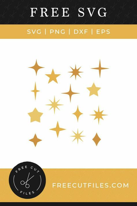 Stars Svg Free, Svg Free Files For Cricut Shirts, Star Svg Free, Cricut Printables, Svg Stars, Stars Svg, Cricut Svg Files Free, Holiday Fonts, Bullet Journal Cover Ideas