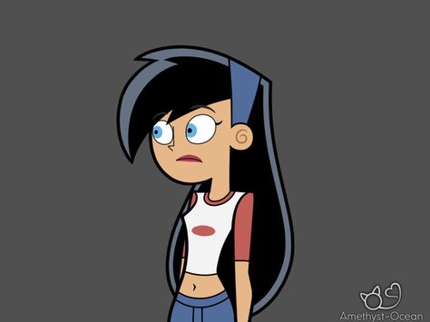 Amethyst-Ocean Danny Phantom Genderbend, Danny Phantom Gif, Danny Phantom Girl, Amethyst Ocean, Danny Phantom Sam, Hi Gif, Animation Practice, Danny Phantom Funny, Going Ghost