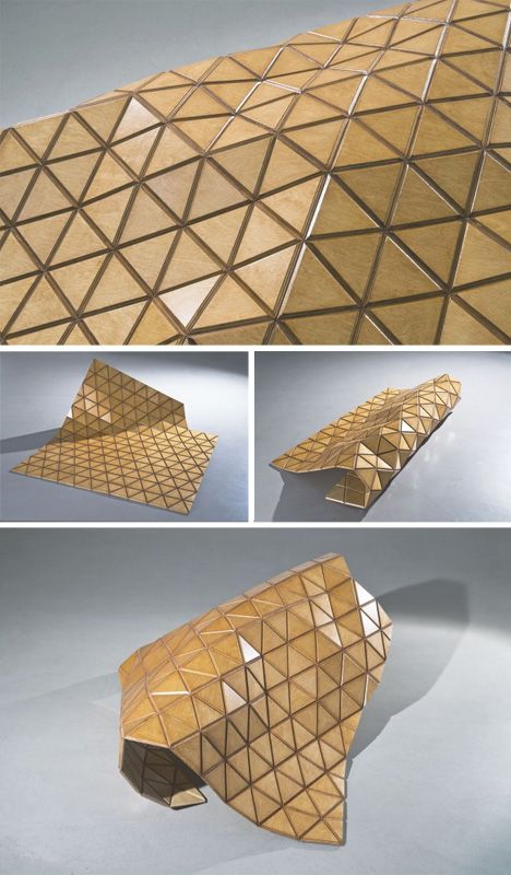 Woodskin: Flexible Hybrid Material Makes Wood Modular Flexible Wood, Wooden Structure, Digital Fabrication, Parametric Design, Geodesic Dome, Objet Design, Woodworking Jigs, Modular Design, Interior Design Trends