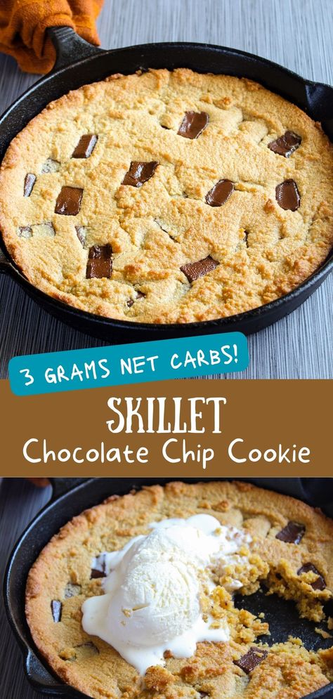 Chewy Keto Cookies, Keto Tea, Thm Cookies, Keto Skillet, Desserts With Few Ingredients, Keto Donuts, Keto Dishes, Skillet Chocolate Chip Cookie, Scoop Of Ice Cream