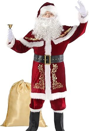 Suit Outfit For Men, Waist Cape, Fur Belt, Santa Claus Suit, Costume For Men, Santa Claus Costume, Boot Covers, Santa Suit, Santa Costume