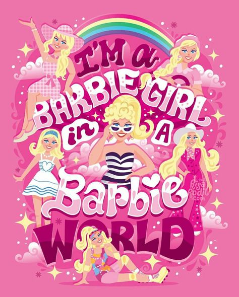 Barbie Painting, I'm A Barbie Girl, Barbie Drawing, Whatsapp Wallpaper Cute, Im A Barbie Girl, Barbie Birthday, Barbie Party, Barbie Movies, Inspiration For Kids