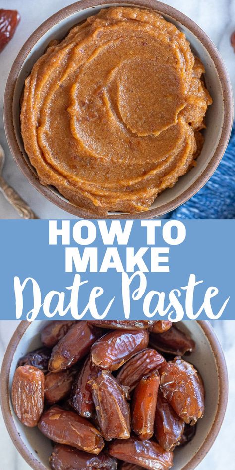 Sweet Date Recipes, How To Use Dates As A Sweetener, Date Butter Recipe, Date Baked Goods, How To Make Date Paste, How To Make Dates Taste Good, Recipes With Date Paste, Date Jam Recipe, Date Paste Uses