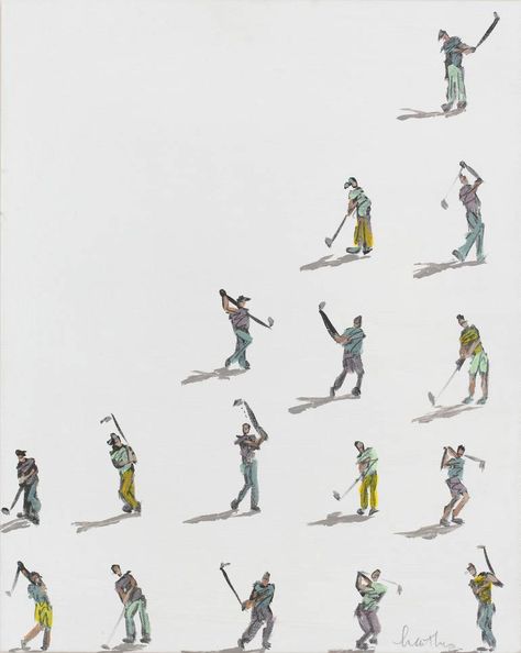 Original Art Pencil/Acrylic Painting, measuring: 40.64W x 50.8H x 3.81D cm, by: Heather Blanton (United States). Styles: Minimalism, Folk, Figurative, Fine Art. Subject: Sport. Keywords: Golfing, Energetic, Fun, White, Golfers, Golfer, Golf, Minimal. This Pencil/Acrylic Painting is one of a kind and once sold will no longer be available to purchase. Buy art at Saatchi Art. Sport Painting, Golf Painting, Pencil On Canvas, Shadow Painting, Sports Painting, Golf Art, Street Gallery, Golfers, Artwork For Sale