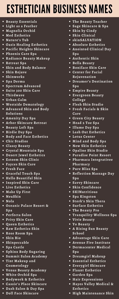 Name Skincare Idea, Skincare Page Name Ideas, Skin Care Page Name Ideas, Aesthetic Beauty Salon Names, Small Lash Business Name Ideas, Esthetician Studio Names, Make Up Page Name Ideas, Best Buissnes Ideas, Lash Company Names