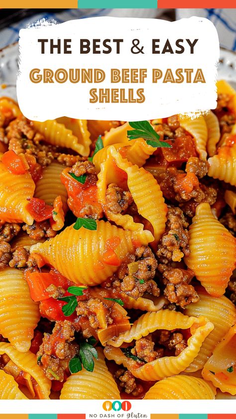 Dive into the flavors of our Quick and Hearty Ground Beef Pasta Shells, a perfect weeknight dinner that combines juicy ground beef, pasta shells, and a blend of bold spices. This easy-to-make dish is ideal for busy families seeking a delicious, filling meal that everyone will love. Ready in just 50 minutes, it's sure to become your go-to for a satisfying dinner. Pin this recipe now for a hassle-free meal that delivers on both taste and convenience! Pasta Shell Recipes, Shells With Ground Beef, Pasta Shells Recipe, Spaghetti Dishes, Mince Dishes, Ground Beef Pasta Recipes, Shell Pasta Recipes, Best Pasta Dishes, Ground Beef Pasta