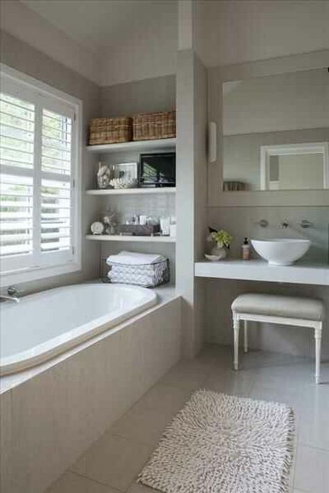 Bath Under Window, Shower Over Bath, Bathroom Light, Big Bathrooms, Unique Bathroom, Bathroom Inspiration Decor, Upstairs Bathrooms, Bathroom Storage Cabinet, Bath Storage