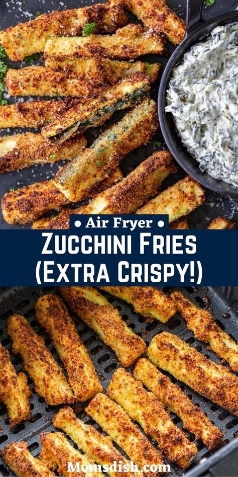 Air Fryer Zucchini Fries, Fried Zucchini Recipes, Air Fryer Zucchini, Air Fryer Recipes Snacks, Air Fryer Oven Recipes, Air Fry Recipes, Zucchini Fries, Air Fryer Dinner Recipes, Air Fryer Healthy