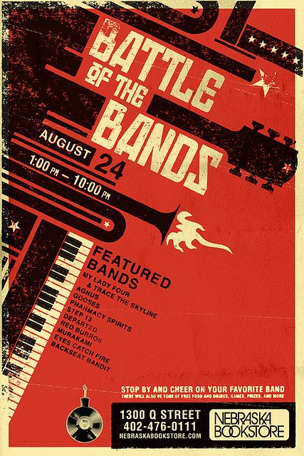 Battle of the Bands Band Graphic Design, Battle Of The Bands, Russian Constructivism, Play Poster, Concert Poster Design, Jazz Poster, Music Festival Poster, 타이포그래피 포스터 디자인, Flyer Design Inspiration