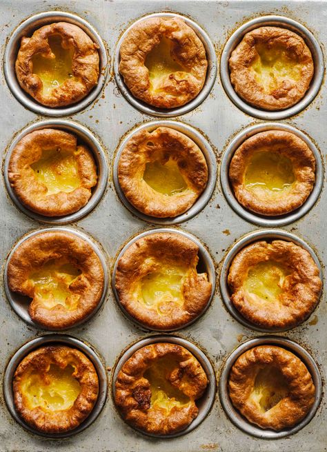 Gluten-free Yorkshire Puddings Gluten Free Yorkshire Pudding Recipe, Gluten Free Yorkshire Pudding, Gluten Free Gravy, Yorkshire Pudding Recipes, Yorkshire Puddings, Dairy Free Alternatives, Whole Roasted Chicken, Gluten Free Flour Blend, Corn Flour