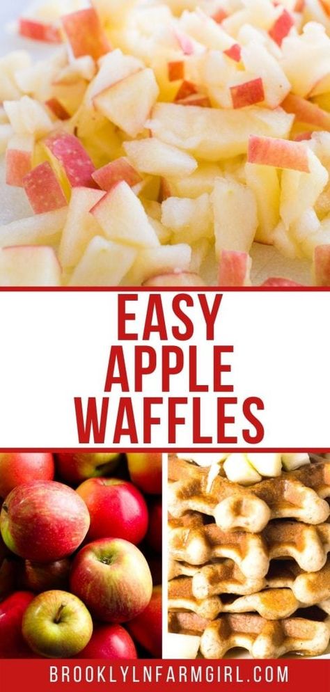 Apple Waffles Recipe, Apple Waffles Cinnamon, Waffle Recipe For 2, Apple Cinnamon Waffles Recipes, Apple Waffle Recipe, Waffle Pancakes, Cinnamon Waffles Recipe, Waffles Healthy, Apple Cinnamon Waffles