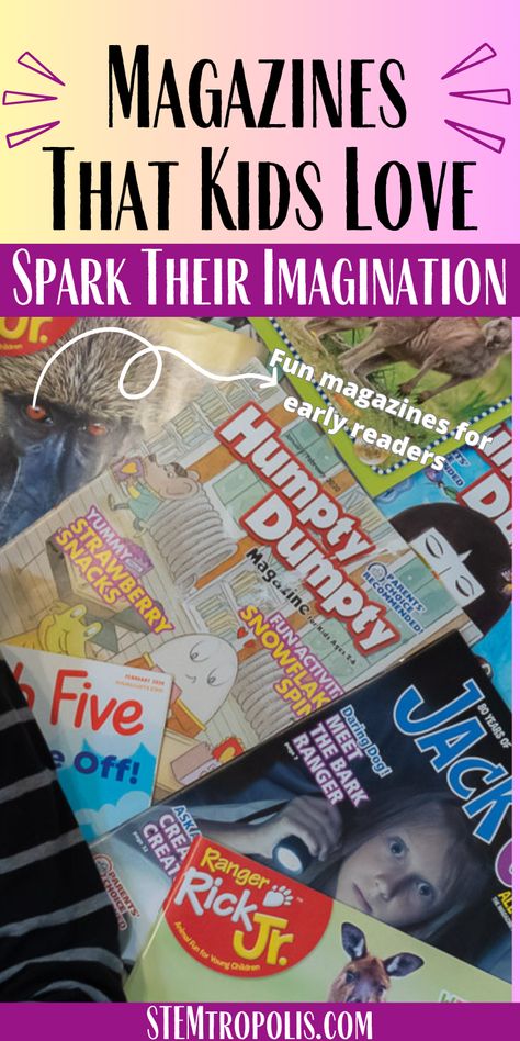 Magazine subscriptions for kids are still a great gift idea. There's something special about getting mail - especially for kids! Magazines are a great alternative to screentime (and if you want to learn online, many magazines have supplemental online content.) Check out these great educational options to get kids reading, learning, and thinking! Magazine Subscriptions For Kids, Kids Magazines, Fiction Books For Kids, Highlights Magazine, Stem Books For Kids, Subscriptions For Kids, Stem Books, Reading Learning, Holiday Magazine