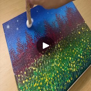 Painting Firefly Forest / Easy Acrylic Painting Technique | Painting Firefly Forest / Easy Acrylic Painting Technique | By MAY Art.Facebook Firefly Forest, May Art, Easy Acrylic Painting, Acrylic Painting Techniques, Simple Acrylic Paintings, Crafty Stuff, Firefly, Painting Techniques, Acrylic Painting