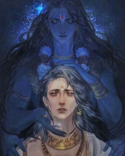 Aake Phir nah Jana re kanahiya😭🫶 . . . #love #krishna #krishnalove #sanatandharma #lotsoflove Dropadi And Krishna, Arjuna Mahabharata, Krishna And Arjuna, Janmashtami Drawing, Love Krishna, Spiritual Paintings, God Artwork, Peace Illustration, Hinduism Art