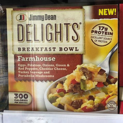 The @jimmydean Delights Breakfast Bowls have been out a long time, but these are 2 #new flavors to hit the shelves! (Specifically… Homestyle Potatoes, Farmhouse Breakfast, Stuffed Peppers Turkey, Turkey Breakfast, Frozen Breakfast, Stuffed Portabella Mushrooms, Breakfast Routine, Jimmy Dean, 300 Calories