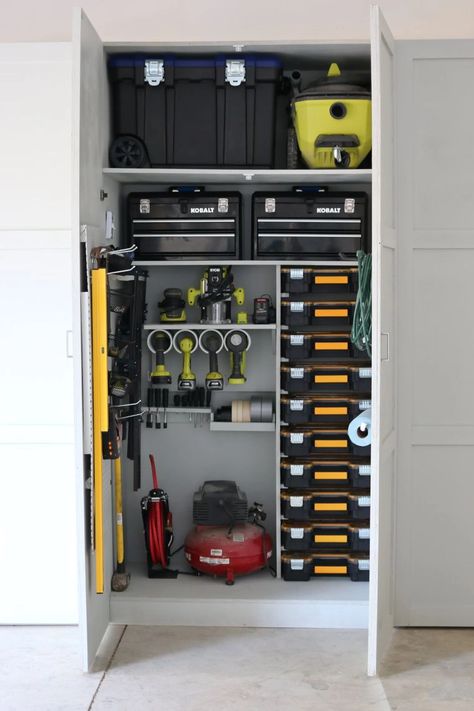 Garage Kasten, Workshop Organisation, Officine In Garage, Carport Modern, Organized Garage, Casa Garage, Storage And Organization Ideas, Shoes Organizer, Garage Organisation