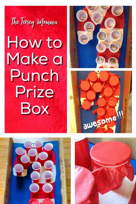 Punch Out Game, How To Make Punch, Thanksgiving Punch, Prize Box, Kids Punch, Price Is Right Games, Party Prizes, Birthday Countdown, Cup Games