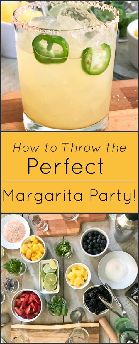 Party Food Ideas For Adults Entertaining, Party Snacks For Adults, Margaritaville Party, Margarita Party, Margarita Bar, Perfect Margarita, How To Make Margaritas, Tacos And Tequila, Taco Party