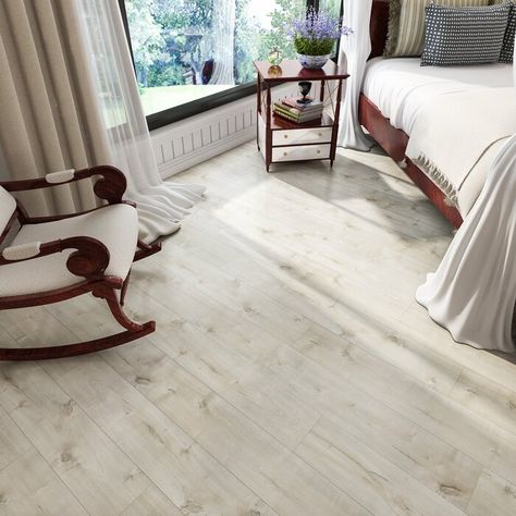 Dombrowski 8" x 48" x 12mm Maple Laminate Flooring (Minimum 1025 Square Feet) Maple Laminate Flooring, Grey Wood Floors, Shaw Flooring, Mohawk Flooring, Oak Laminate Flooring, Walnut Floors, Oak Laminate, Wood Polish, French Oak